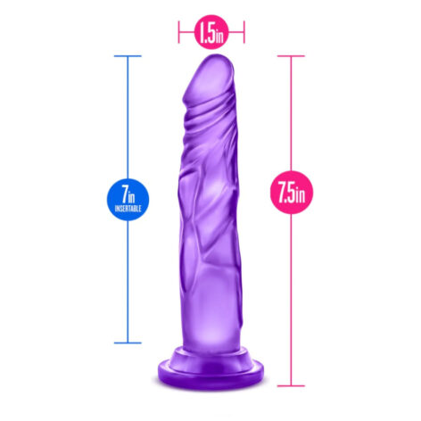 B Yours Sweet N Hard 5 Dildo 7.5in w/Suction Cup Purple