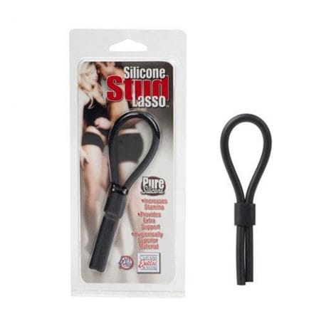 CalExotics, Stud Lasso Ring, Silicone, Black