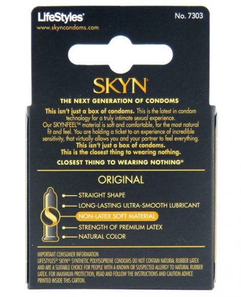 Lifestyles SKYN Non-Latex Condoms 3 Pack