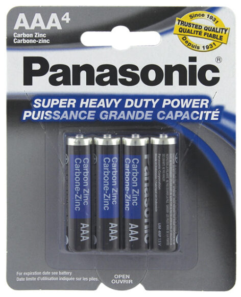 Panasonic AAA Batteries Super Heavy Duty 4 Pack