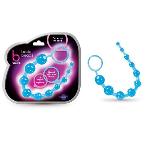 B Yours Basic Anal Beads Blue, Blush