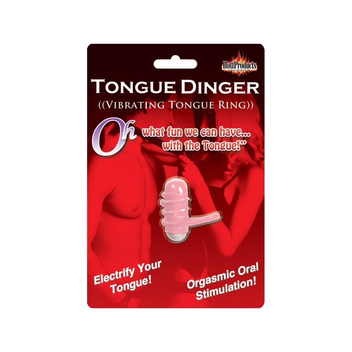 Tongue Dinger Vibrating Tongue Ring Magenta, Hott Products