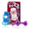 Tri-O Triple Pleasure Ring Blue Purple Clear