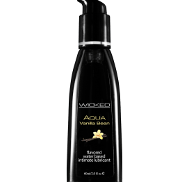 Wicked, Aqua Vanilla Bean Waterbased Flavored Lubricant 2oz