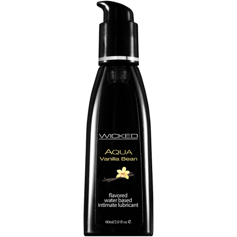 Wicked, Aqua Vanilla Bean Waterbased Flavored Lubricant 2oz