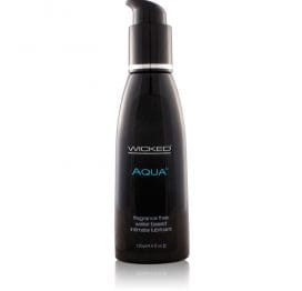 Wicked, Aqua-Waterbased Fragrance Free Lubricant 4oz