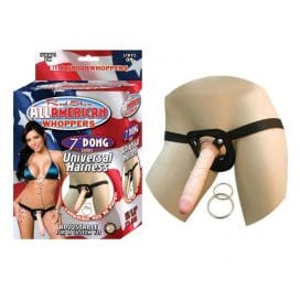 All American Whoppers 7in Dong and Universal Harness