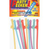 Party Pecker Sipping Straws 5 Colors 10 Pack