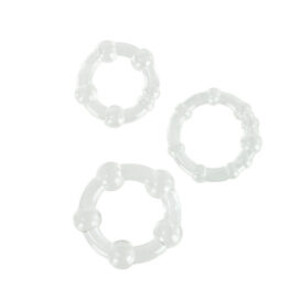 Island Rings Cockrings Clear 3 Pack, CalExotics