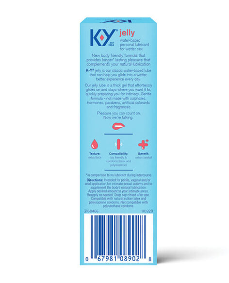 K-Y Jelly Classic Water Based Lubricant Tube 2oz (57g)