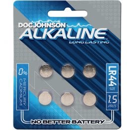 LR44 Batteries, Alkaline, 6 Pack, Doc Johnson