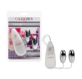 Pocket Exotics Vibrating Double Silver Bullets, CalExotics