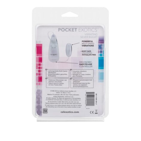 Pocket Exotics Vibrating Silver Bullet, CalExotics