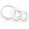 RingO X3 Clear Cock Rings 3 Pack, Screaming O