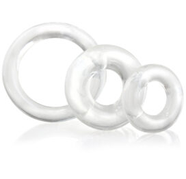 RingO X3 Clear Cock Rings 3 Pack, Screaming O