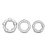 Stay Hard Beaded Cock Rings 3 Pack Clear, Blush