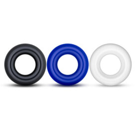 Stay Hard Donut Rings 3pc Black Clear Blue, Blush
