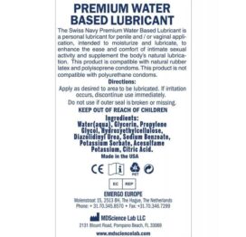 Swiss Navy Water Based Lubricant 2oz (59ml)