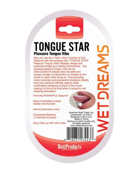 Tongue Star Pleasure Tongue Vibe Clear, Hott Products