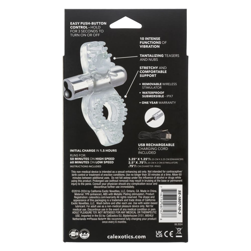 Wireless Passion Enhancer Vibe Cock Ring Clear, CalExotics |  Satisfaction.com