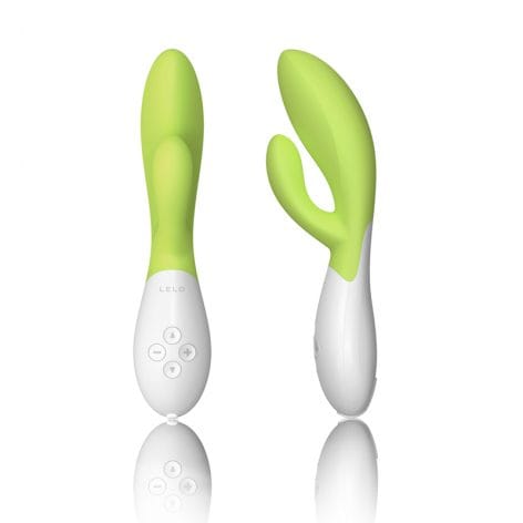 Lelo Ina 2, Luxury Rabbit Vibrator, Lime Green