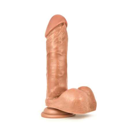 Matador Dildo Coverboy 8in w/Balls Latin Brown, Blush