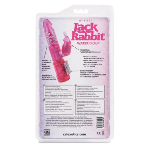 My First Jack Rabbit Waterproof Vibrator Pink, CalExotics