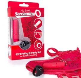 My Secret Screaming O Vibrating Panty Set, Red