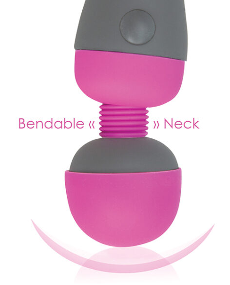 PalmPower Wand Massager Silicone Grey/Fuchsia, BMS