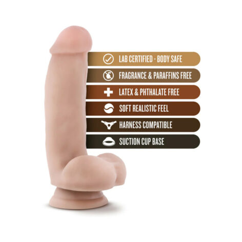 Pizza Boy Dildo Loverboy 7in w/Balls Beige, Blush