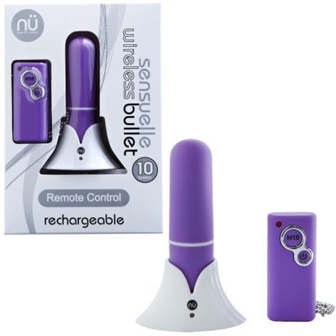 Sensuelle Wireless Bullet Vibrator, Remote Control, Purple