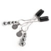 The Pinch Adjustable Nipple Clamps Silver, Fifty Shades