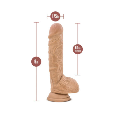 Your Personal Trainer Dildo Coverboy 9" w/Balls Brown, Blush