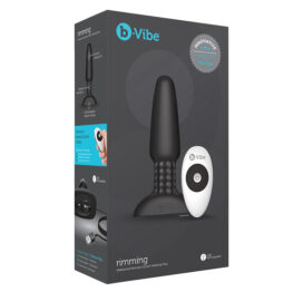 b-Vibe Rimming Anal Plug w/Rotating Beads Black Silicone