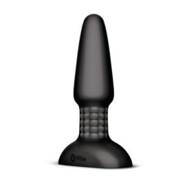 b-Vibe Rimming Anal Plug w/Rotating Beads Black Silicone
