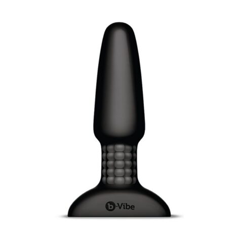 b-Vibe Rimming Anal Plug w/Rotating Beads Black Silicone