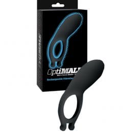 OptiMALE Rechargeable Vibrating C-Ring Black