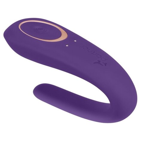 Satisfyer Double Classic Partner Vibrator Purple Silicone