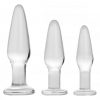 Prisms Dosha 3 Piece Glass Anal Plug Kit