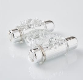 Sensuelle Double Action Bullet Ring Clear