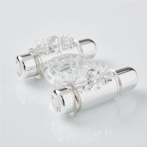 Sensuelle Double Action Bullet Ring Clear