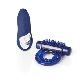Sensuelle Remote Control Bullet Ring Blue