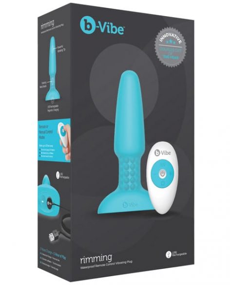 b-Vibe Rimming Anal Plug Teal Box