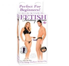 Fetish Fantasy Vibrating Hollow Strap-On Purple Box