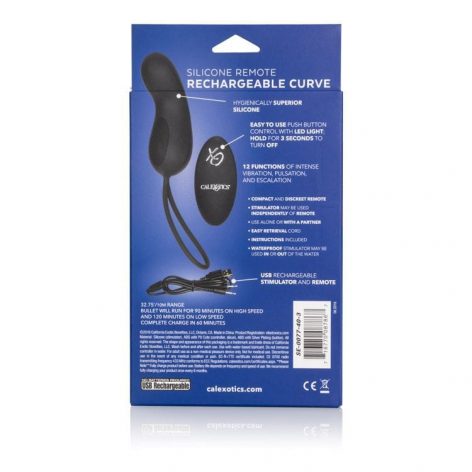 Silicone Remote Rechargeable Curve Vibe Black Box