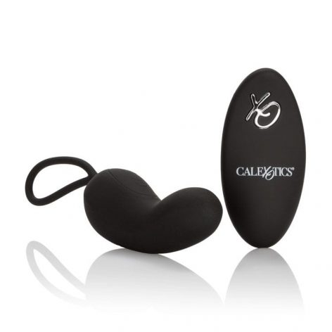 Silicone Remote Rechargeable Curve Vibrator Black