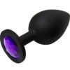 Booty Bling Butt Plug Large Purple/Black, Doc Johnson