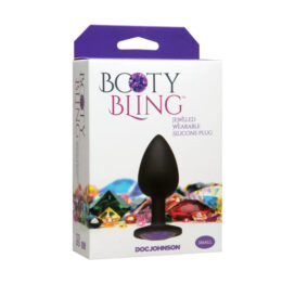 Booty Bling Butt Plug Small Purple/Black, Doc Johnson