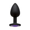 Booty Bling Butt Plug Small Purple/Black, Doc Johnson