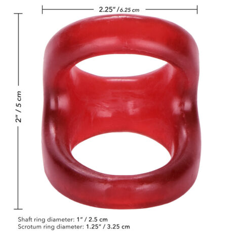 Colt Snug Tugger Dual Support Cock Ring Red, CalExotics